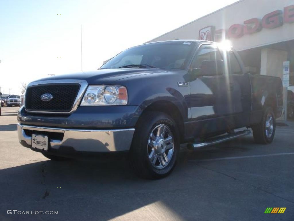 2006 F150 XLT SuperCab - Medium Wedgewood Blue Metallic / Medium/Dark Flint photo #7