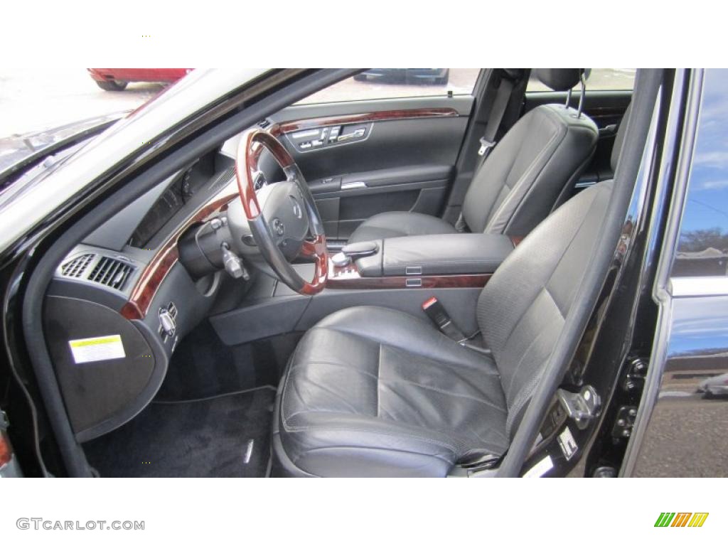 Black Interior 2008 Mercedes-Benz S 550 4Matic Sedan Photo #44864633