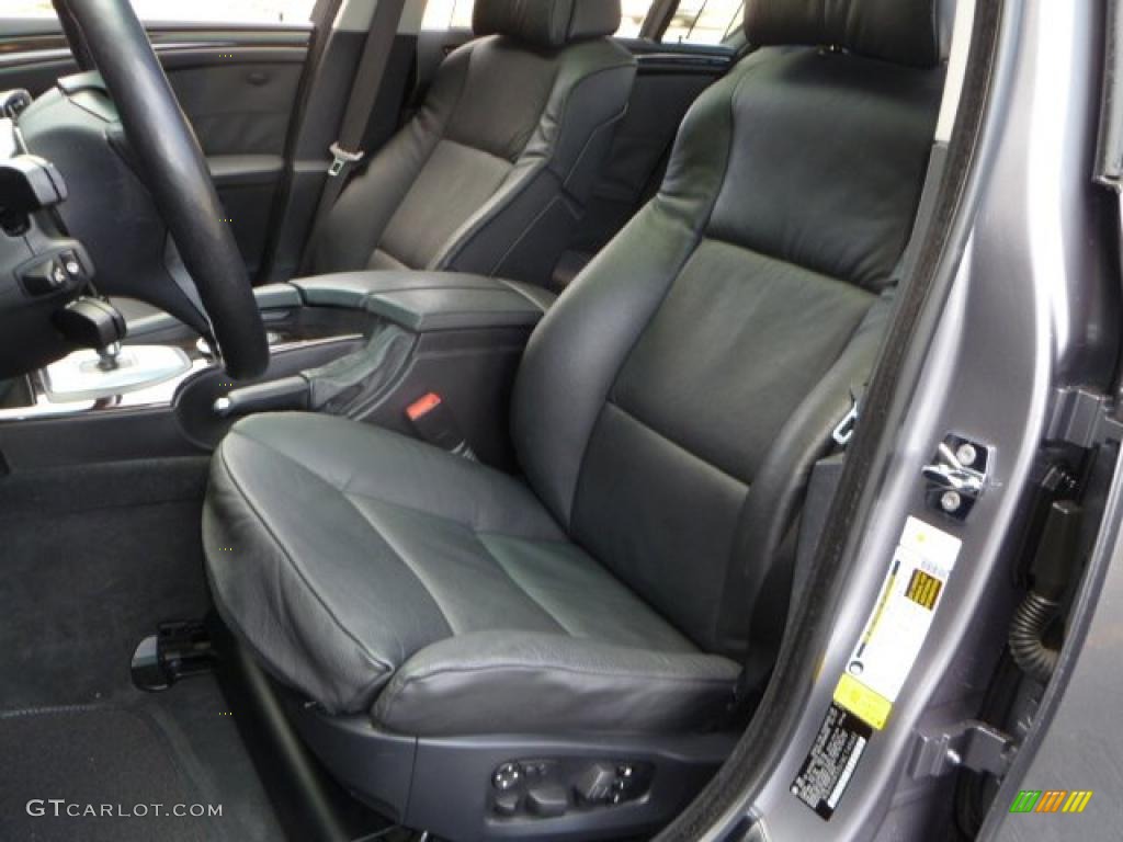 Black Interior 2008 BMW 5 Series 550i Sedan Photo #44869628