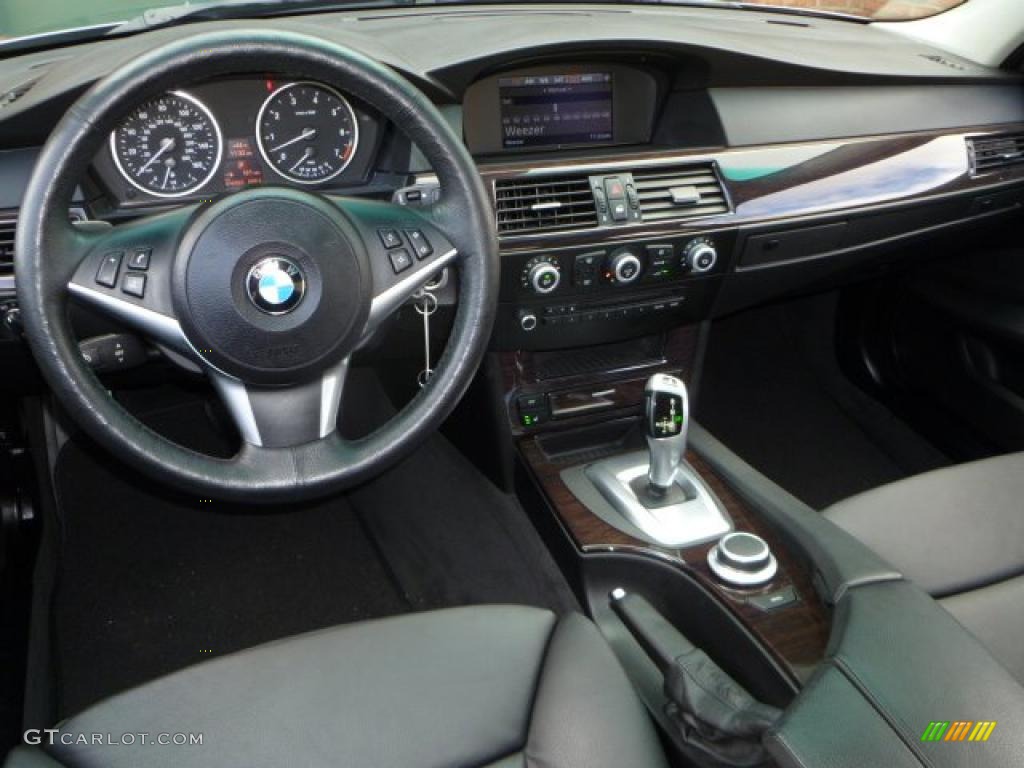 Black Interior 2008 BMW 5 Series 550i Sedan Photo #44869636