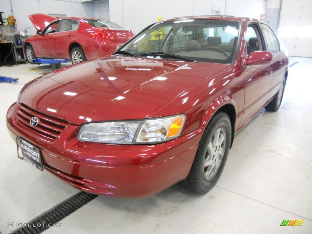 1998 Camry XLE V6 - Ruby Pearl / Oak photo #1