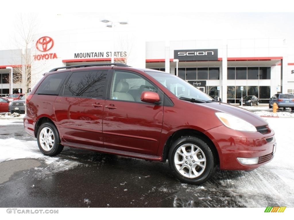 2004 Sienna XLE AWD - Salsa Red Pearl / Fawn Beige photo #1