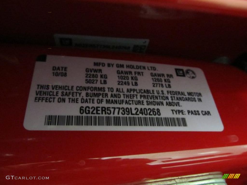 2009 G8 Sedan - Liquid Red / Onyx photo #24