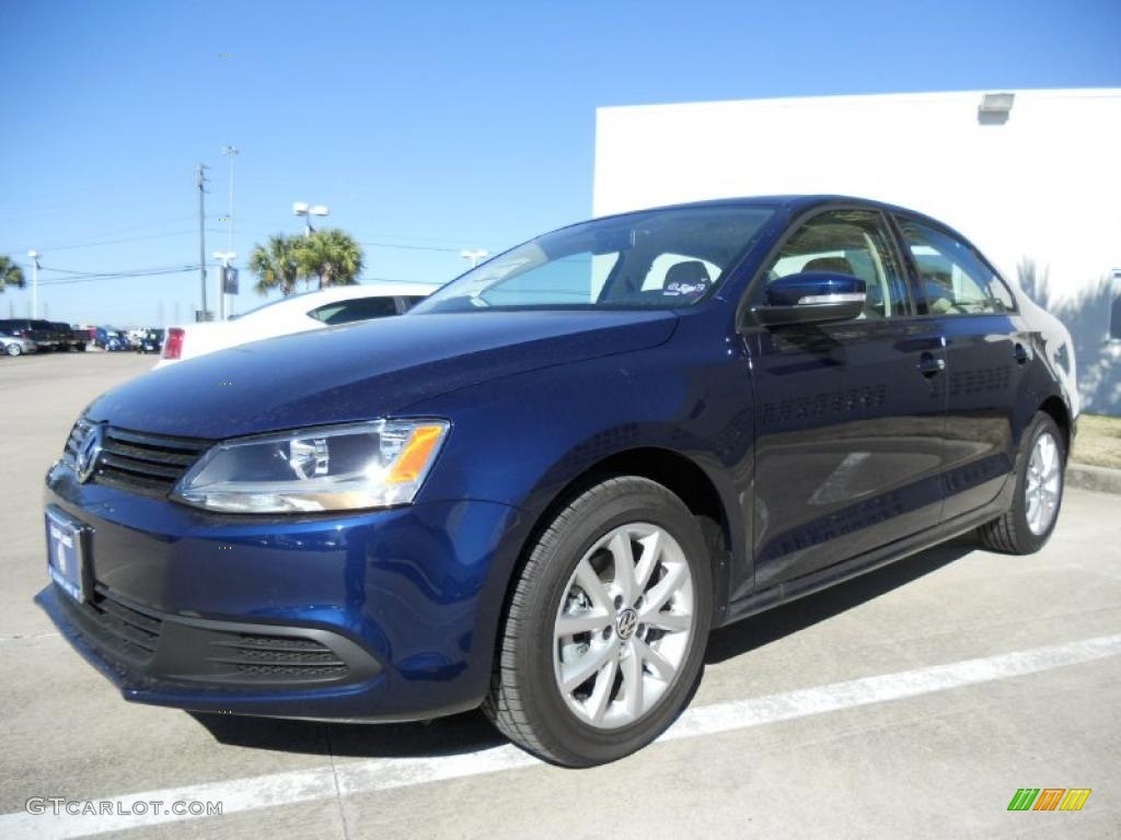 2011 Jetta SE Sedan - Tempest Blue Metallic / Cornsilk Beige photo #3