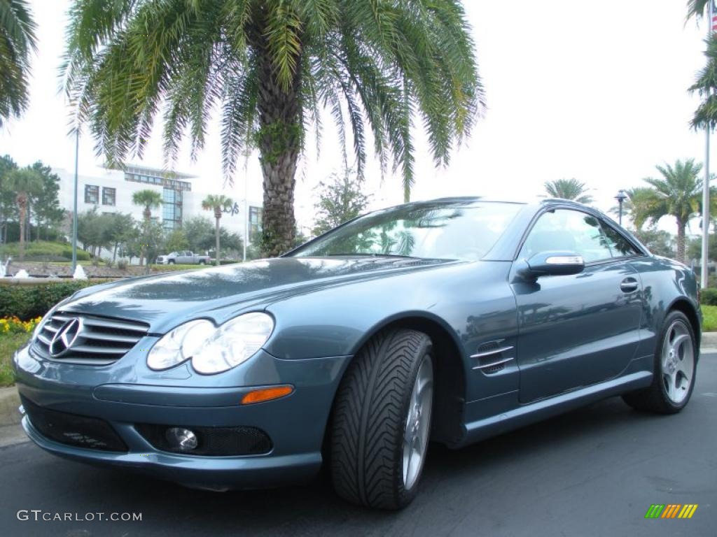 Aegean Blue Metallic 2005 Mercedes-Benz SL 500 Roadster Exterior Photo #44884060