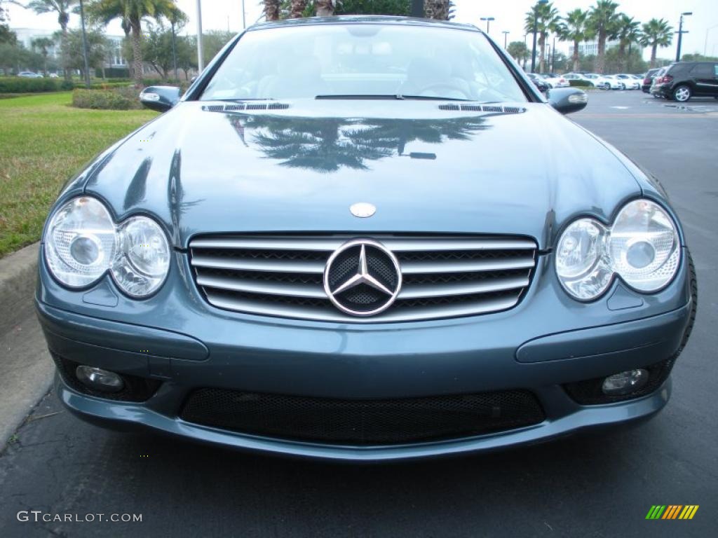 Aegean Blue Metallic 2005 Mercedes-Benz SL 500 Roadster Exterior Photo #44884074