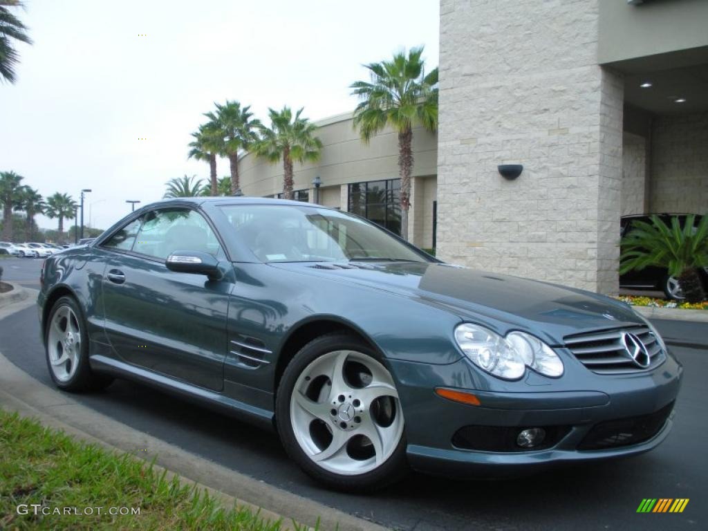 Aegean Blue Metallic 2005 Mercedes-Benz SL 500 Roadster Exterior Photo #44884089