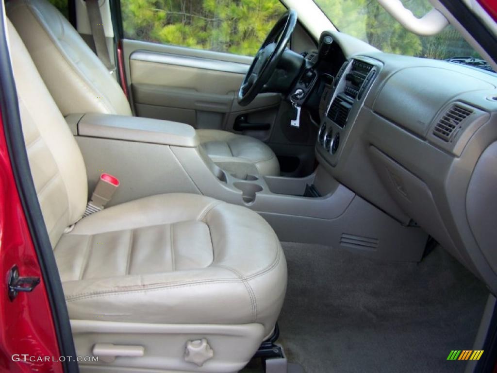 2003 Explorer XLT - Redfire Metallic / Medium Parchment Beige photo #6