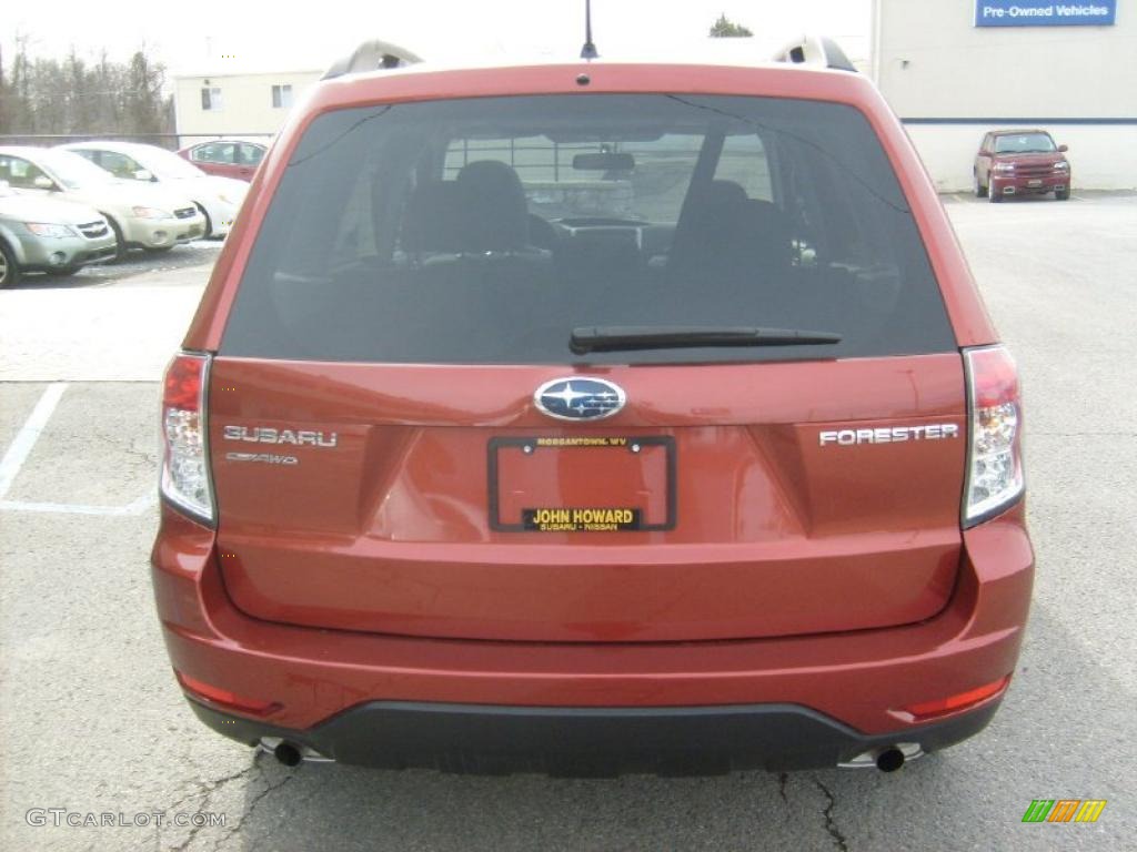 2010 Forester 2.5 X Premium - Paprika Red Pearl / Black photo #10
