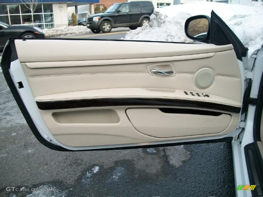 2011 BMW 3 Series 328i Convertible Cream Beige Door Panel Photo #44887641