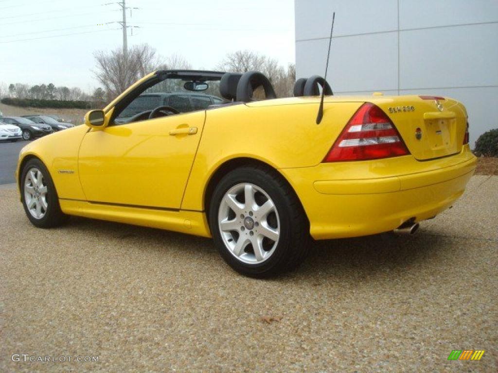 2001 SLK 230 Kompressor Roadster - Sunburst Yellow / Charcoal Black photo #4