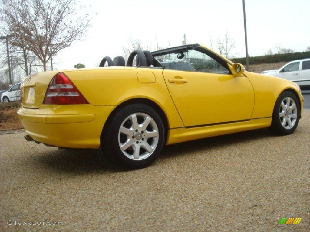 2001 SLK 230 Kompressor Roadster - Sunburst Yellow / Charcoal Black photo #6