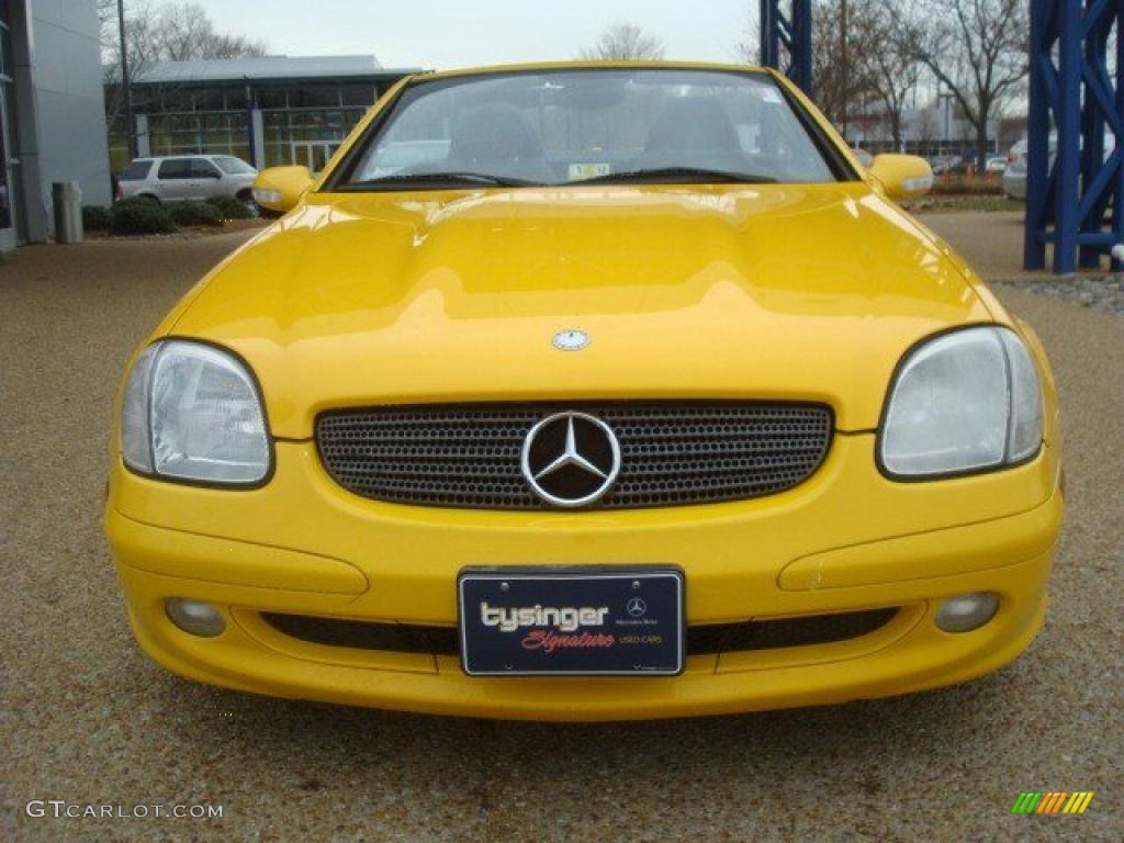 2001 SLK 230 Kompressor Roadster - Sunburst Yellow / Charcoal Black photo #9