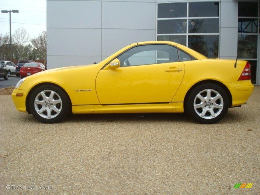 2001 SLK 230 Kompressor Roadster - Sunburst Yellow / Charcoal Black photo #25