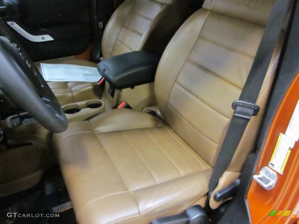 Black/Dark Saddle Interior 2011 Jeep Wrangler Unlimited Sahara 4x4 Photo #44892561