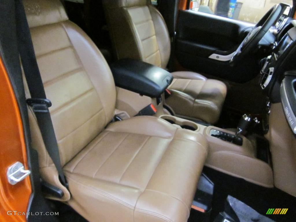 Black/Dark Saddle Interior 2011 Jeep Wrangler Unlimited Sahara 4x4 Photo #44892825