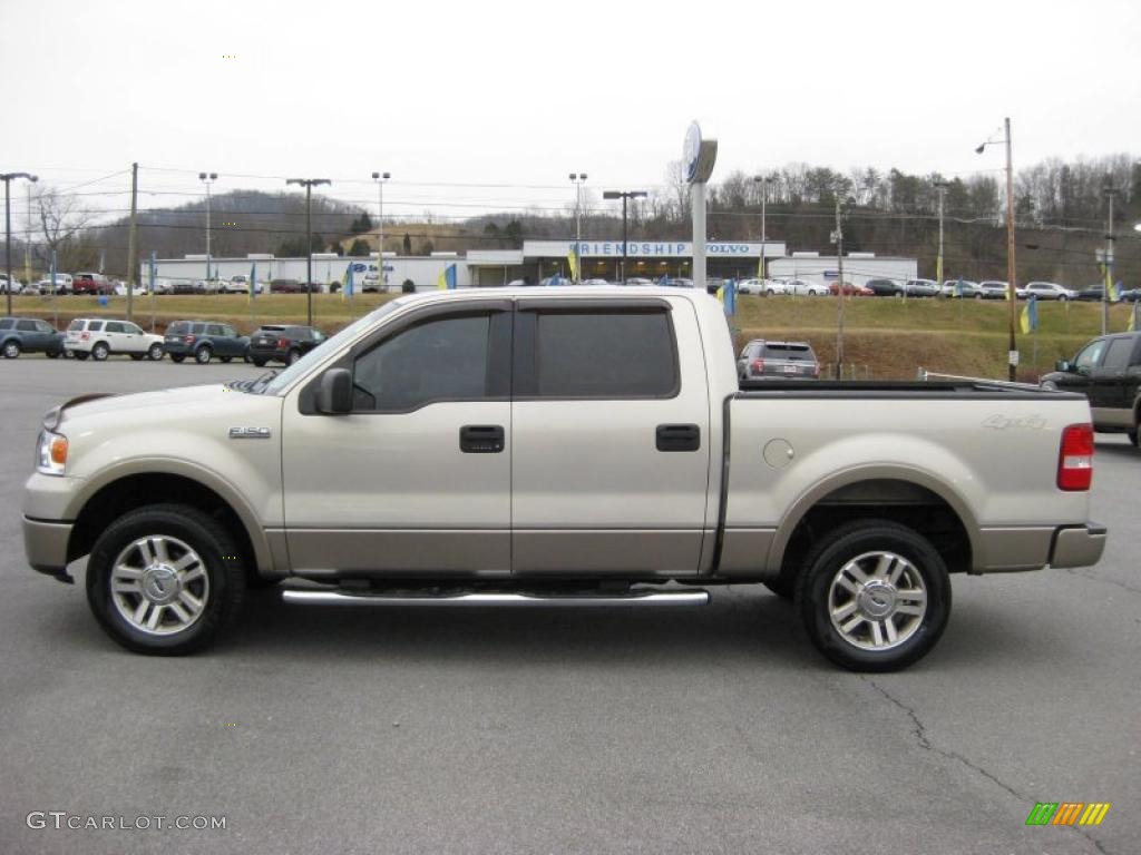 2006 F150 Lariat SuperCrew 4x4 - Smokestone Metallic / Tan photo #1