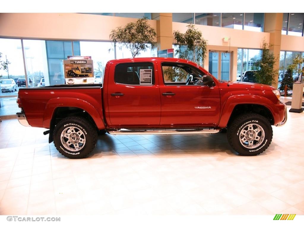 Barcelona Red Metallic 2011 Toyota Tacoma V6 SR5 Double Cab 4x4 Exterior Photo #44895282
