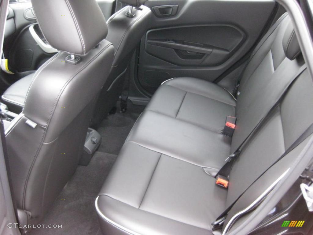 Charcoal Black Leather Interior 2011 Ford Fiesta SES Hatchback Photo #44896750