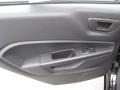 Charcoal Black Leather 2011 Ford Fiesta SES Hatchback Door Panel