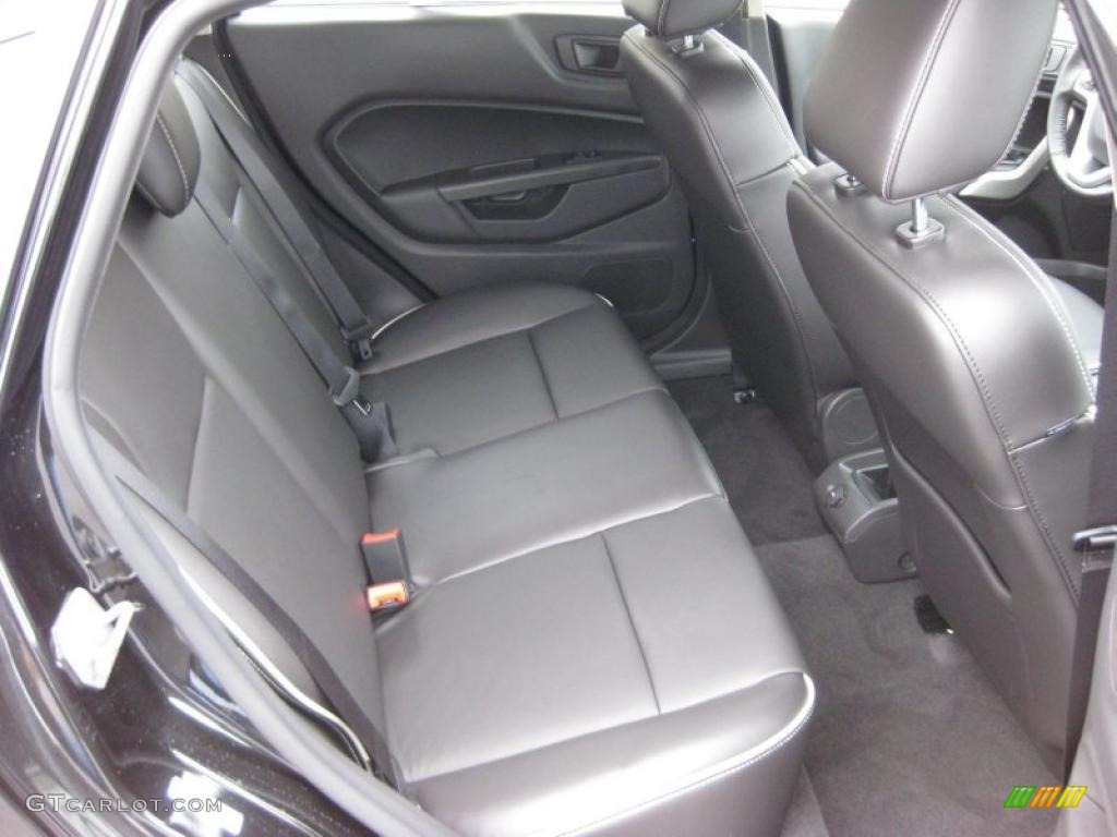 Charcoal Black Leather Interior 2011 Ford Fiesta SES Hatchback Photo #44896849