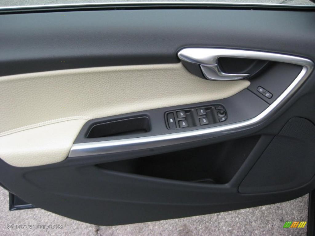 2012 Volvo S60 T5 Soft Beige/Off Black Door Panel Photo #44897666