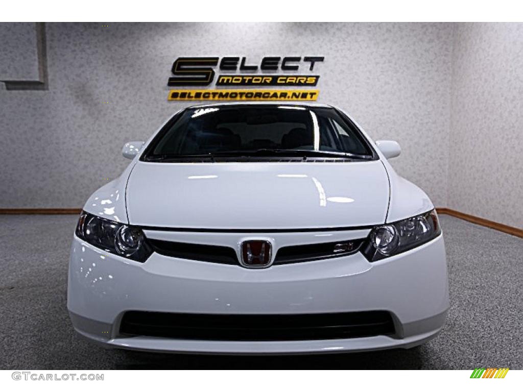 2008 Civic Si Sedan - Taffeta White / Black photo #2