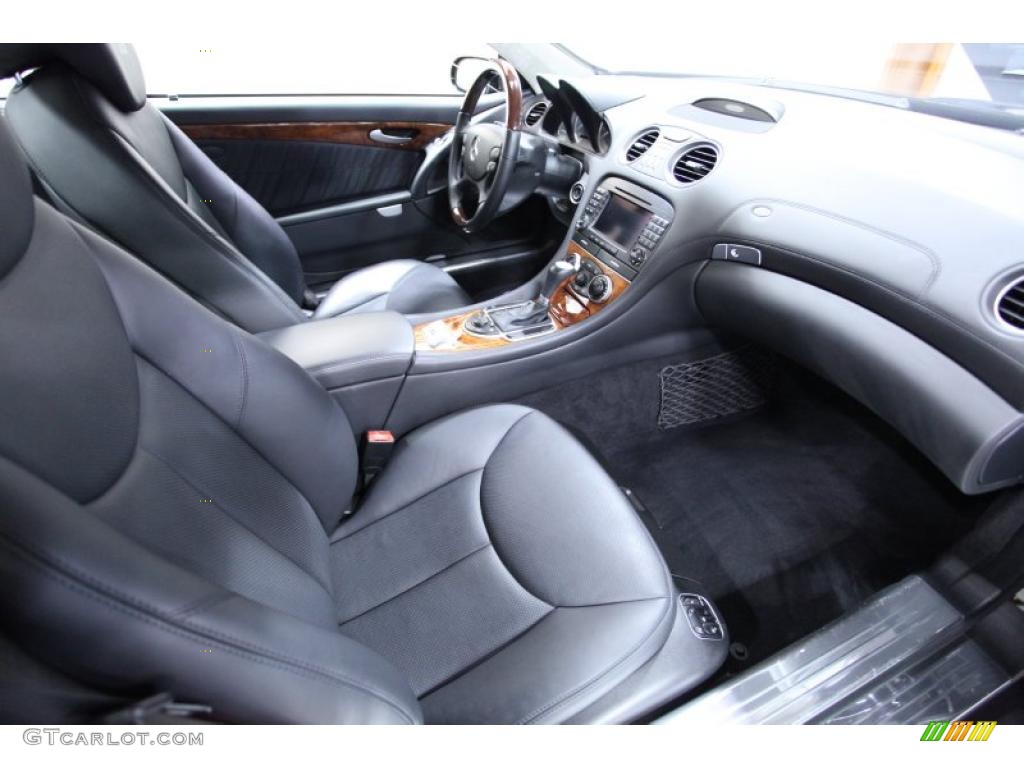 Black Interior 2007 Mercedes-Benz SL 600 Roadster Photo #44902674