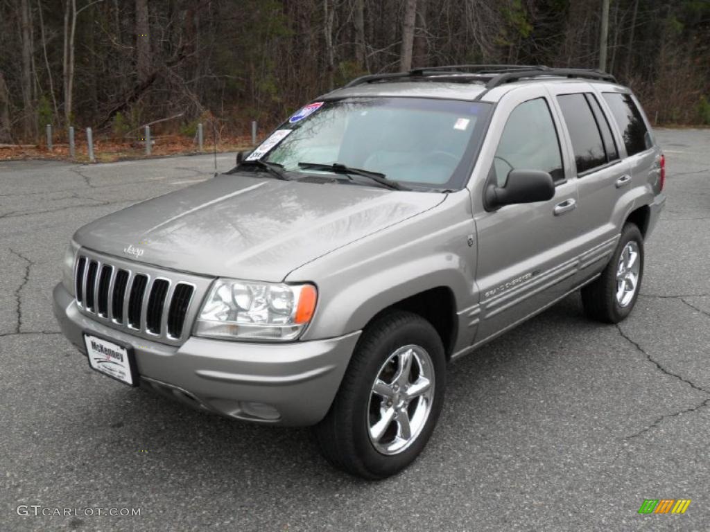 2001 Grand Cherokee Limited 4x4 - Silverstone Metallic / Agate/Light Taupe photo #1