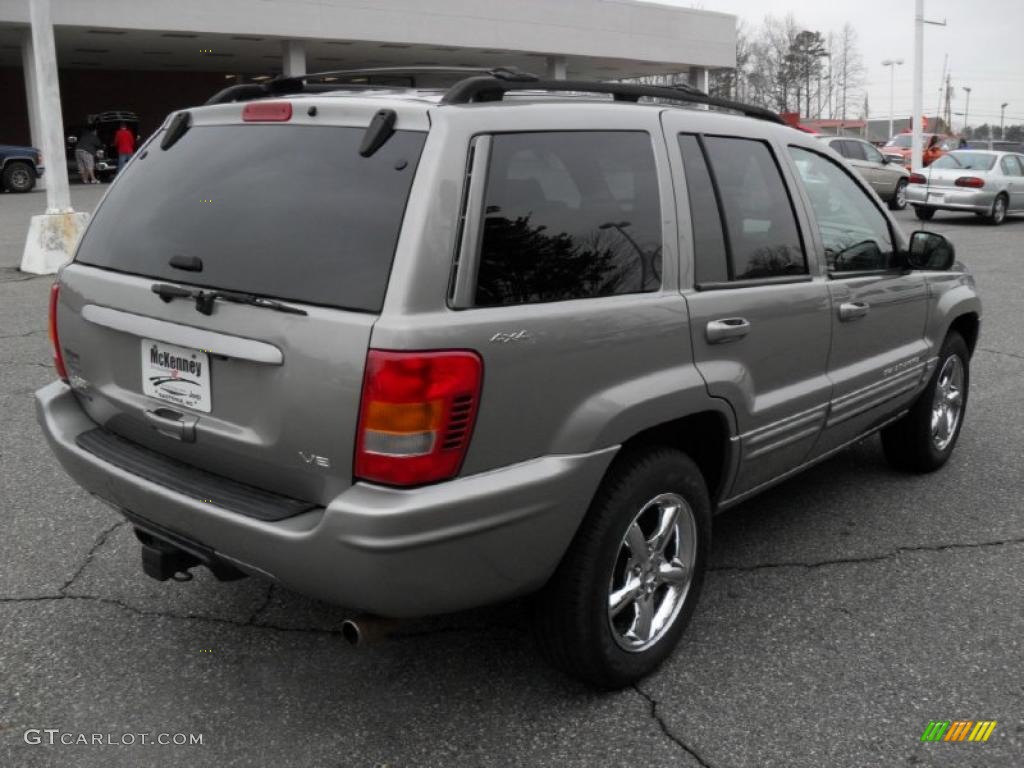 2001 Grand Cherokee Limited 4x4 - Silverstone Metallic / Agate/Light Taupe photo #4