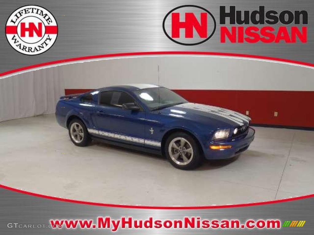 2006 Mustang V6 Premium Coupe - Vista Blue Metallic / Dark Charcoal photo #1