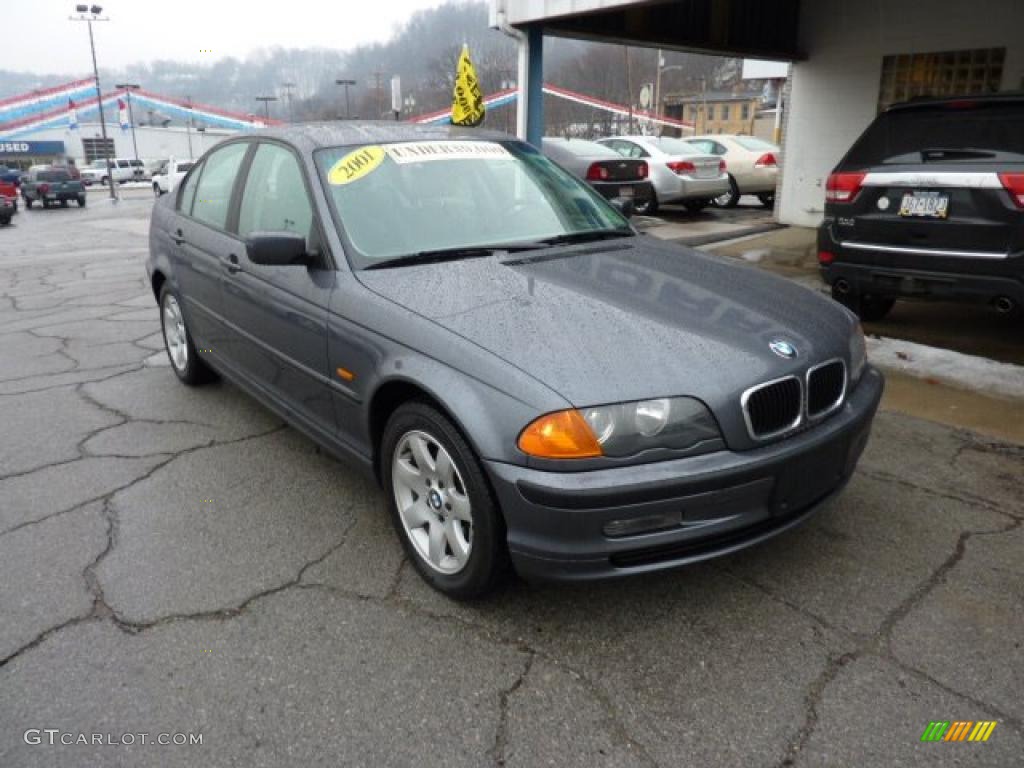 2001 3 Series 325xi Sedan - Steel Grey Metallic / Grey photo #3