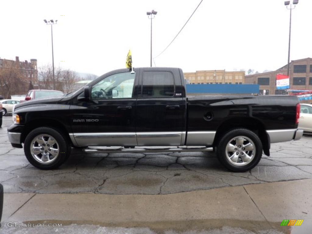 2002 Ram 1500 SLT Quad Cab 4x4 - Black / Dark Slate Gray photo #6