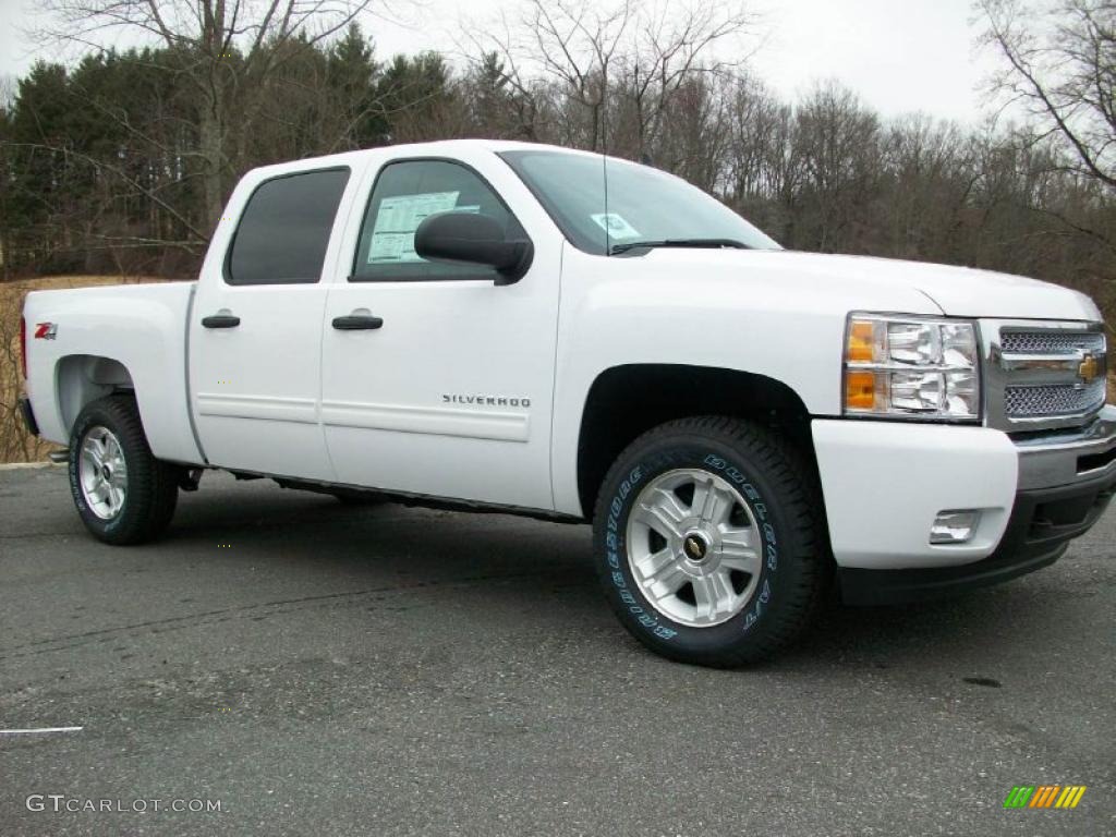 Summit White 2011 Chevrolet Silverado 1500 LT Crew Cab 4x4 Exterior Photo #44908429