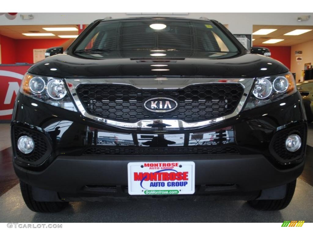 2011 Sorento EX - Ebony Black / Black photo #10