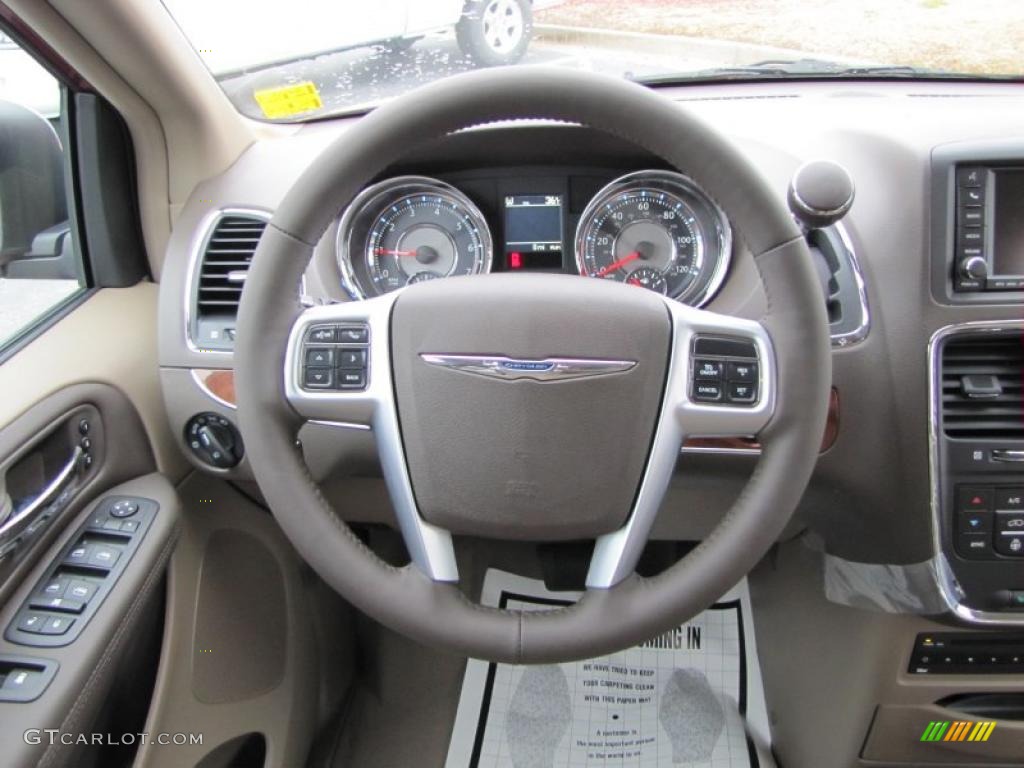 2011 Chrysler Town & Country Limited Dark Frost Beige/Medium Frost Beige Steering Wheel Photo #44911927