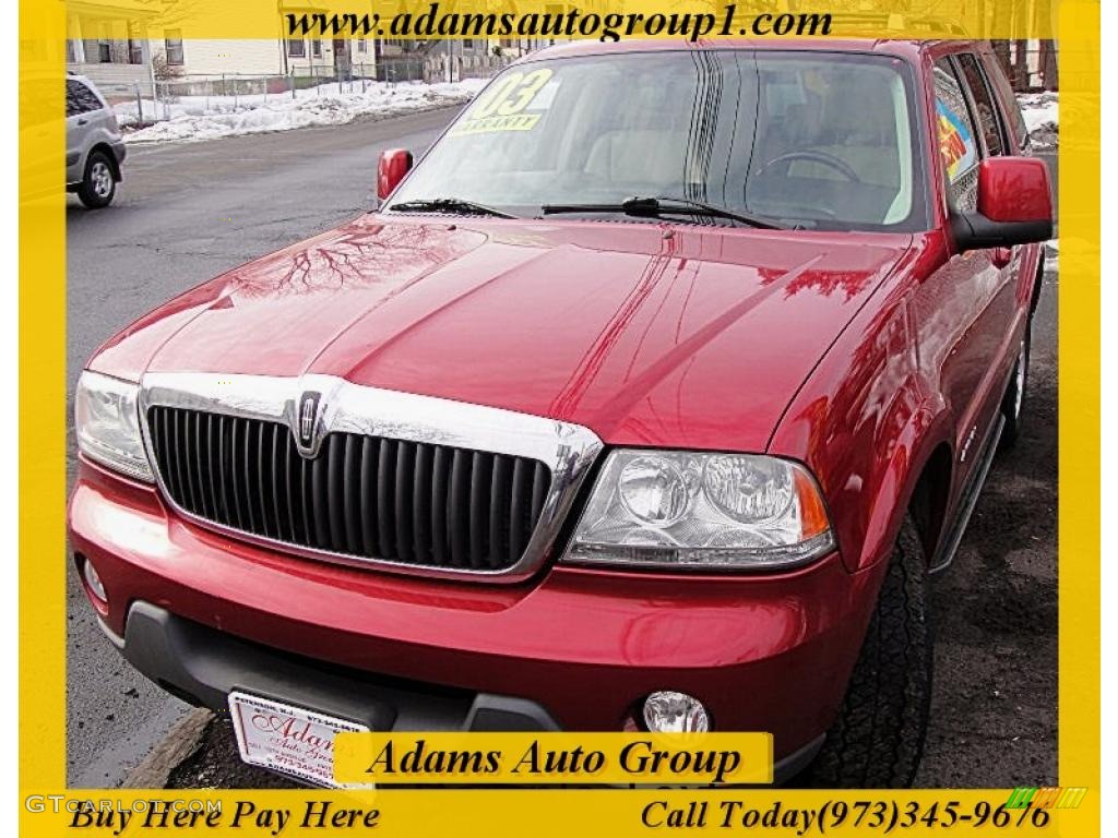 2003 Aviator Luxury AWD - Vivid Red Metallic / Light Parchment photo #1