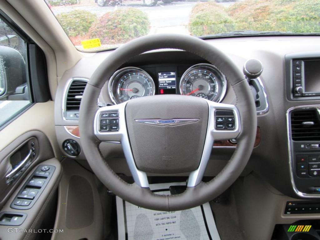 2011 Chrysler Town & Country Limited Dark Frost Beige/Medium Frost Beige Steering Wheel Photo #44912139