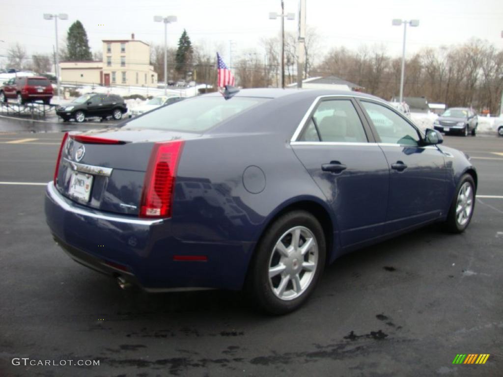 2009 CTS Sedan - Blue Diamond Tri-Coat / Light Titanium/Ebony photo #7