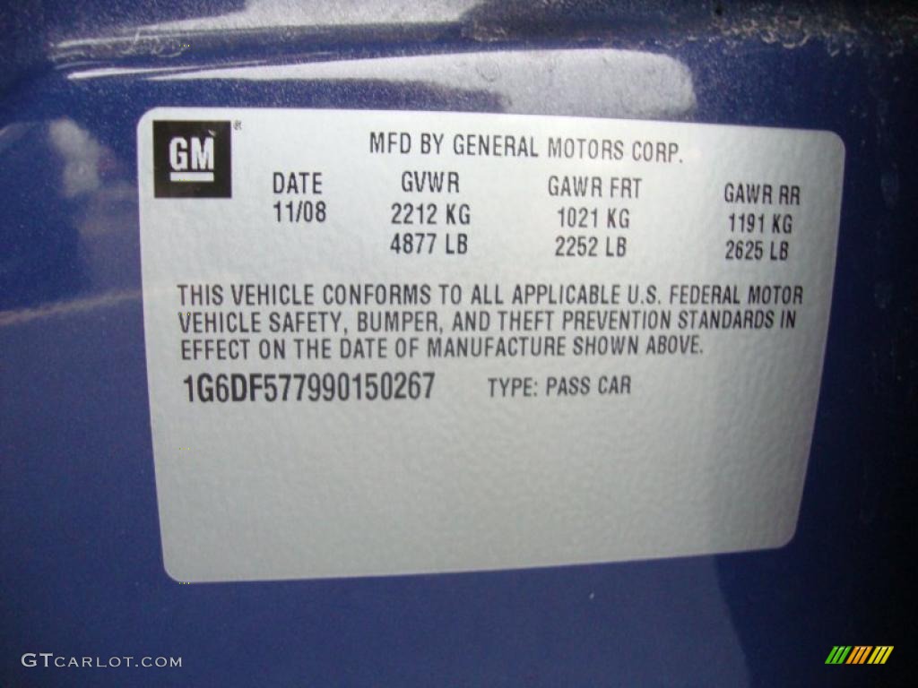 2009 CTS Sedan - Blue Diamond Tri-Coat / Light Titanium/Ebony photo #36