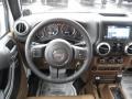 Black/Dark Saddle 2011 Jeep Wrangler Unlimited Sahara 4x4 Steering Wheel
