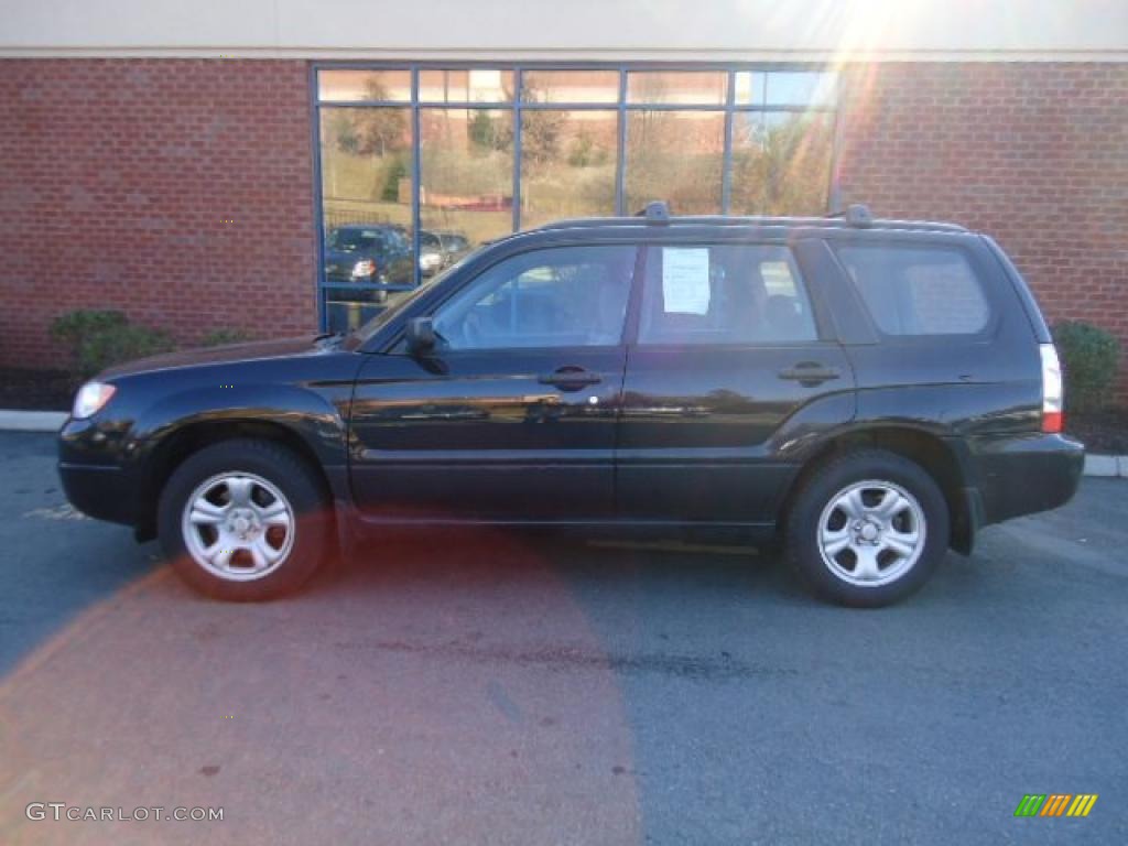 2007 Forester 2.5 X - Obsidian Black Pearl / Graphite Gray photo #2