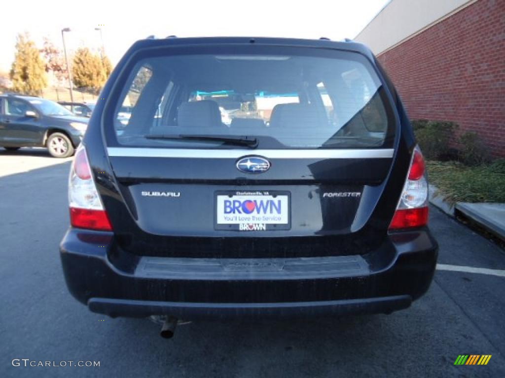 2007 Forester 2.5 X - Obsidian Black Pearl / Graphite Gray photo #3