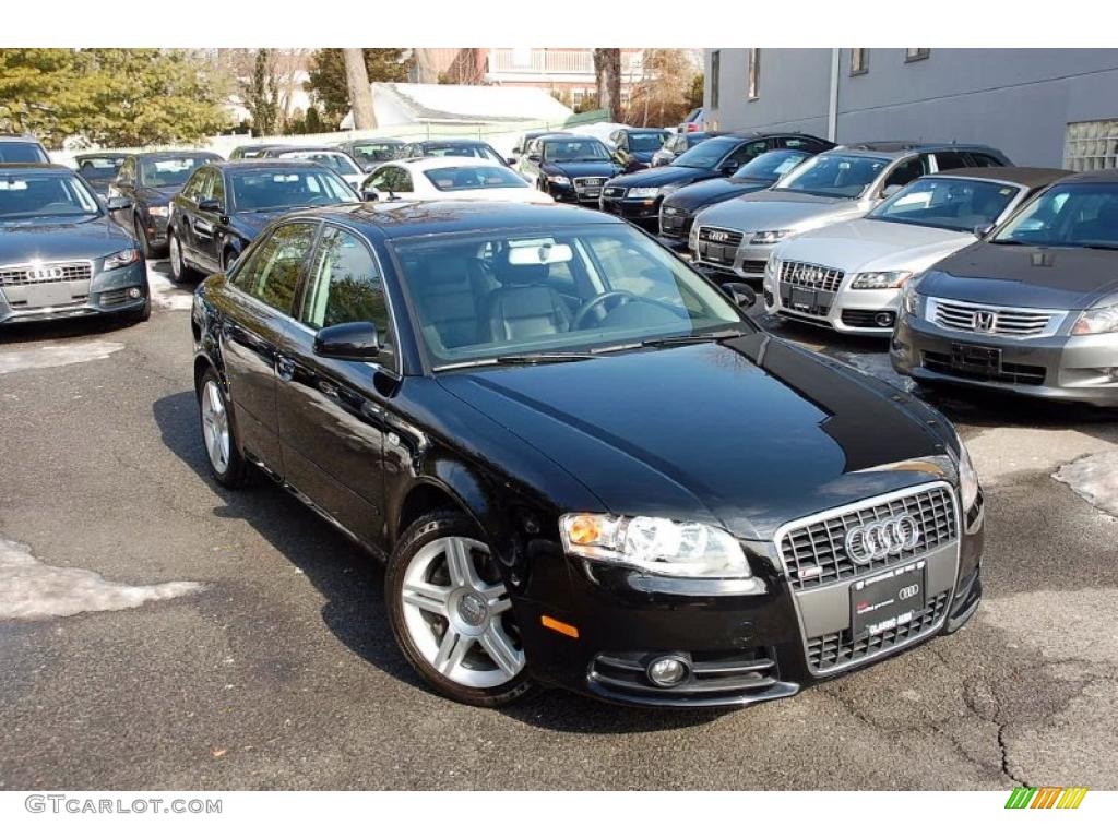 2008 A4 2.0T quattro S-Line Sedan - Brilliant Black / Black photo #12