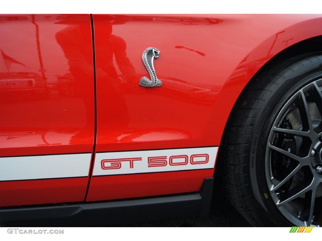 2011 Mustang Shelby GT500 SVT Performance Package Coupe - Race Red / Charcoal Black/White photo #15