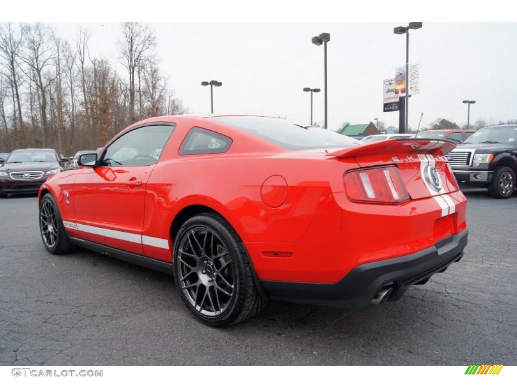2011 Mustang Shelby GT500 SVT Performance Package Coupe - Race Red / Charcoal Black/White photo #39