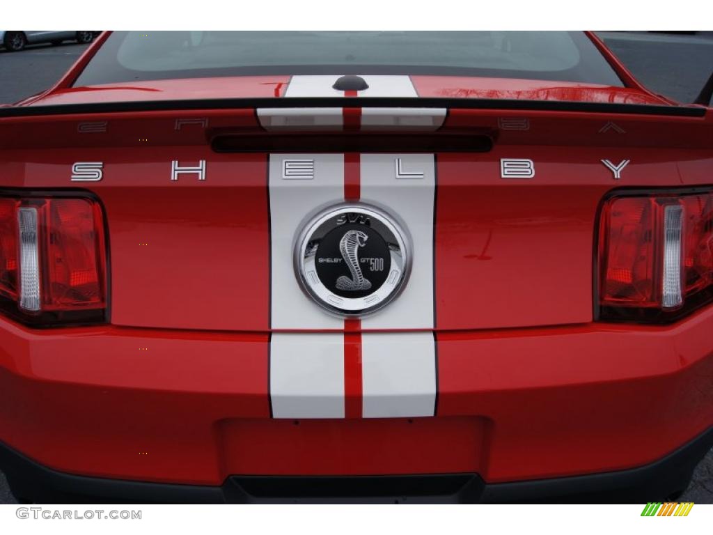 2011 Mustang Shelby GT500 SVT Performance Package Coupe - Race Red / Charcoal Black/White photo #40