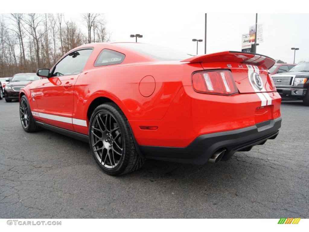 2011 Mustang Shelby GT500 SVT Performance Package Coupe - Race Red / Charcoal Black/White photo #42
