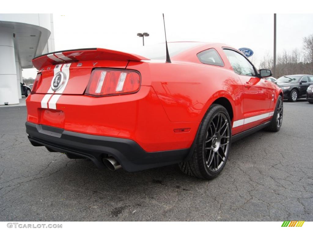 2011 Mustang Shelby GT500 SVT Performance Package Coupe - Race Red / Charcoal Black/White photo #43