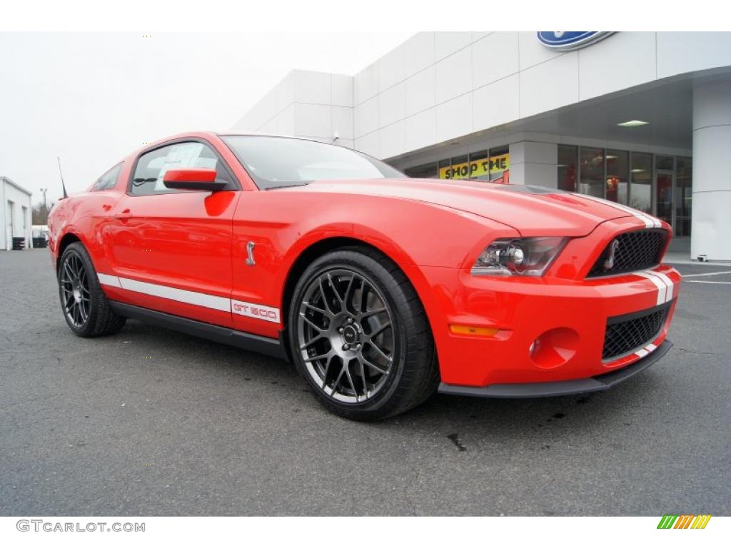2011 Mustang Shelby GT500 SVT Performance Package Coupe - Race Red / Charcoal Black/White photo #44